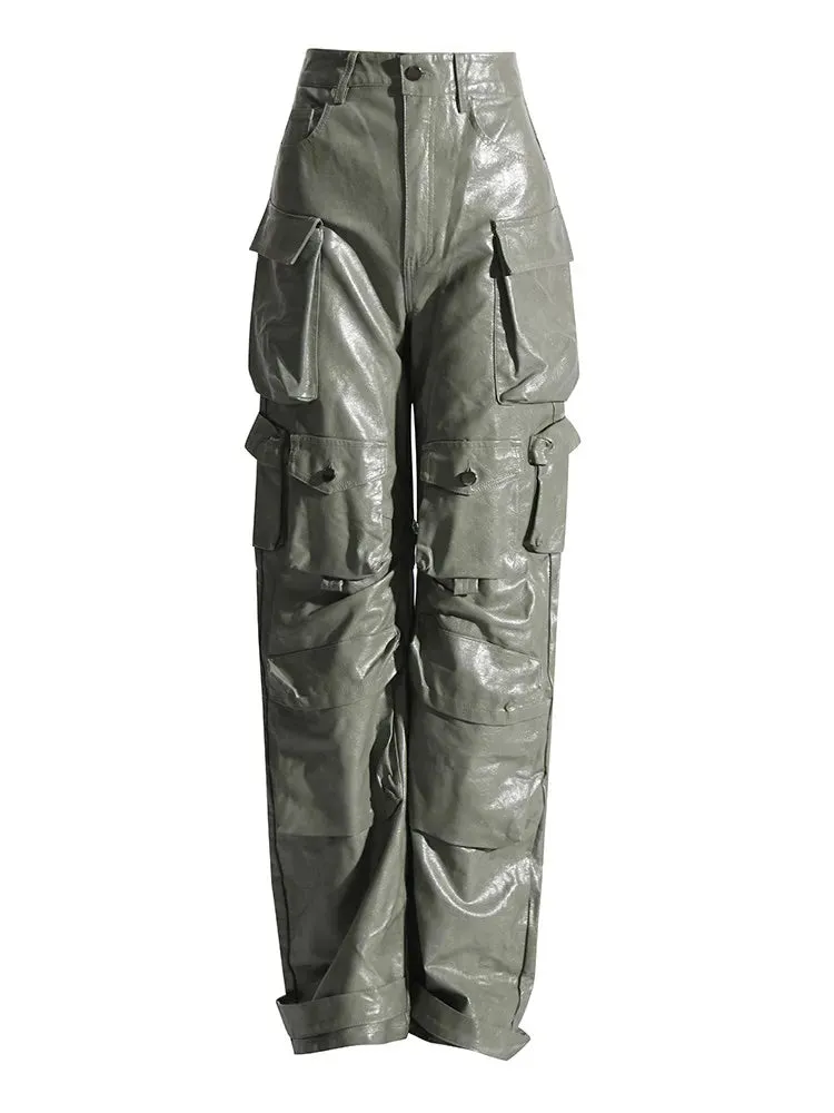 Leather Cargo Pants