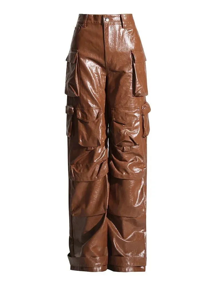 Leather Cargo Pants