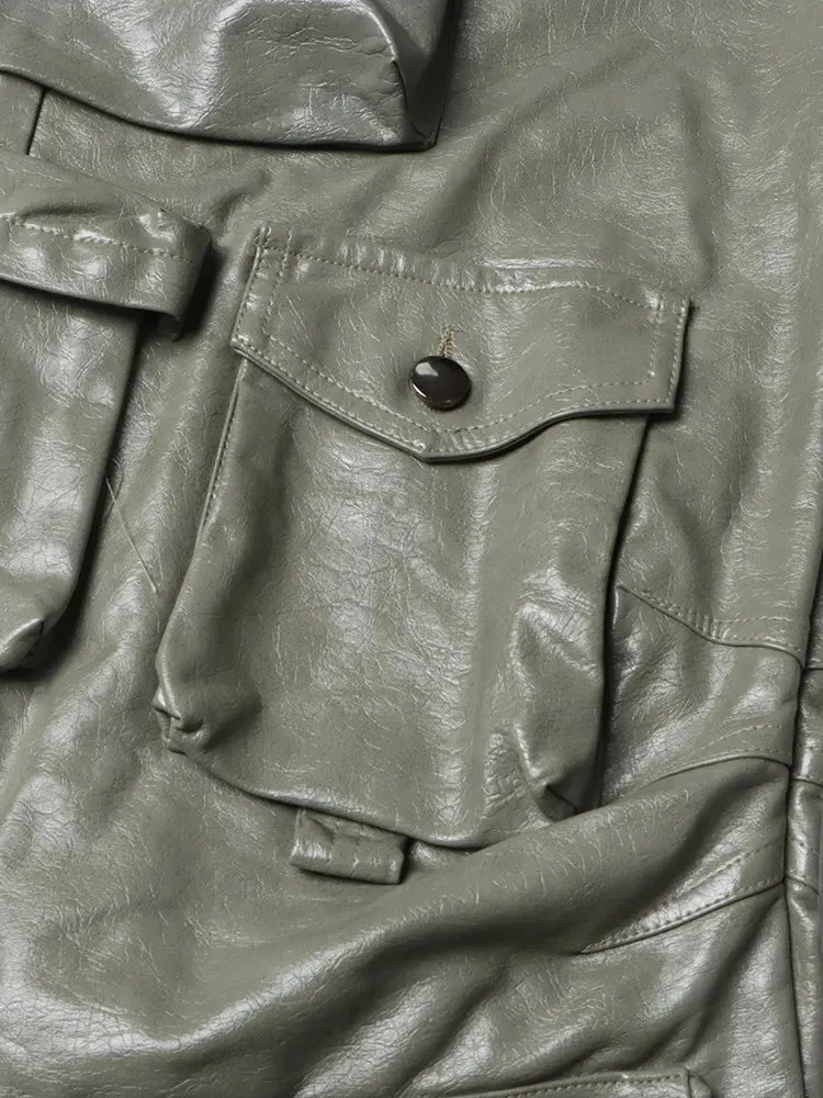 Leather Cargo Pants