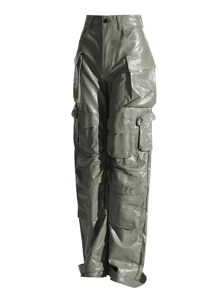 Leather Cargo Pants