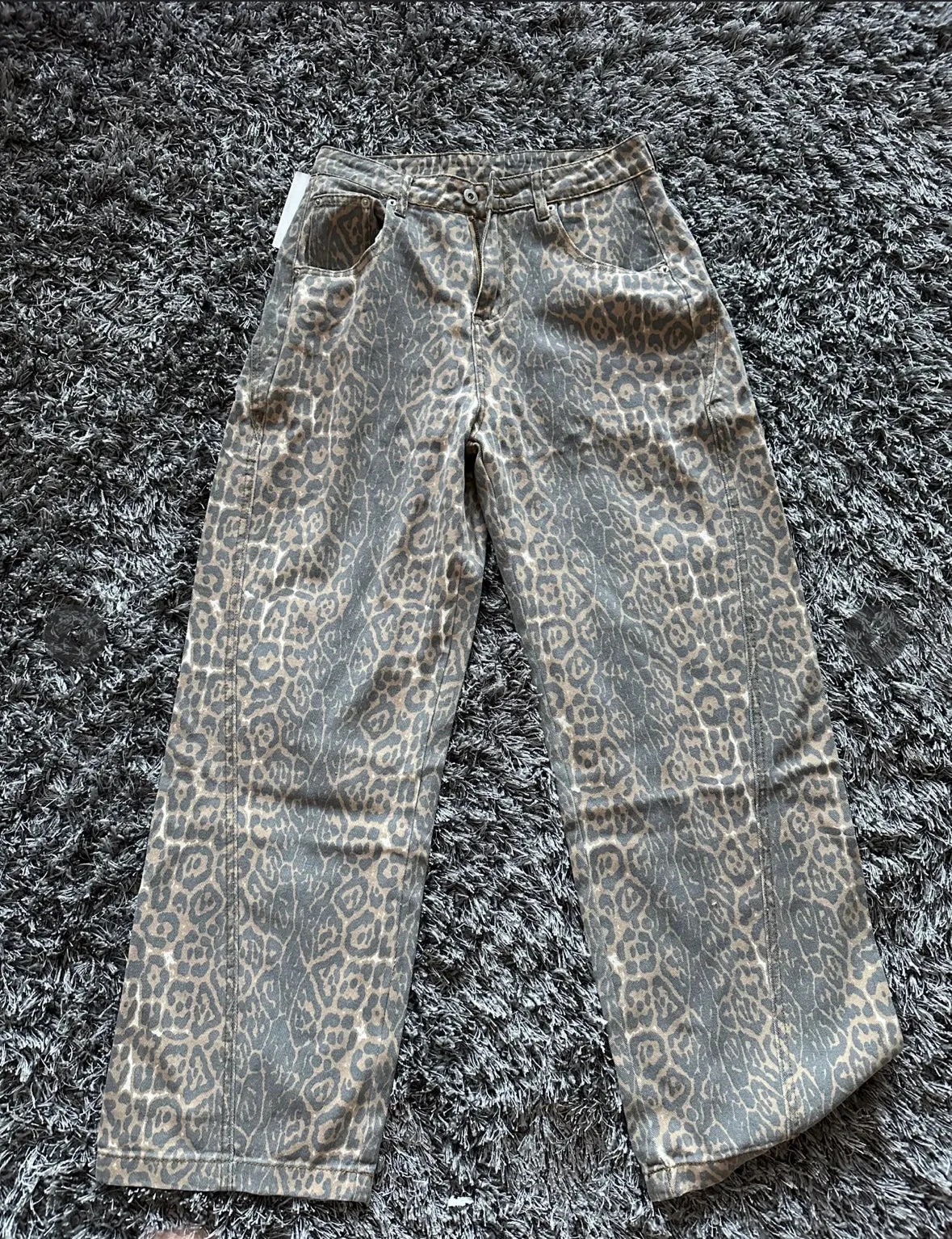 Leopard High Waist Wide Leg Pants