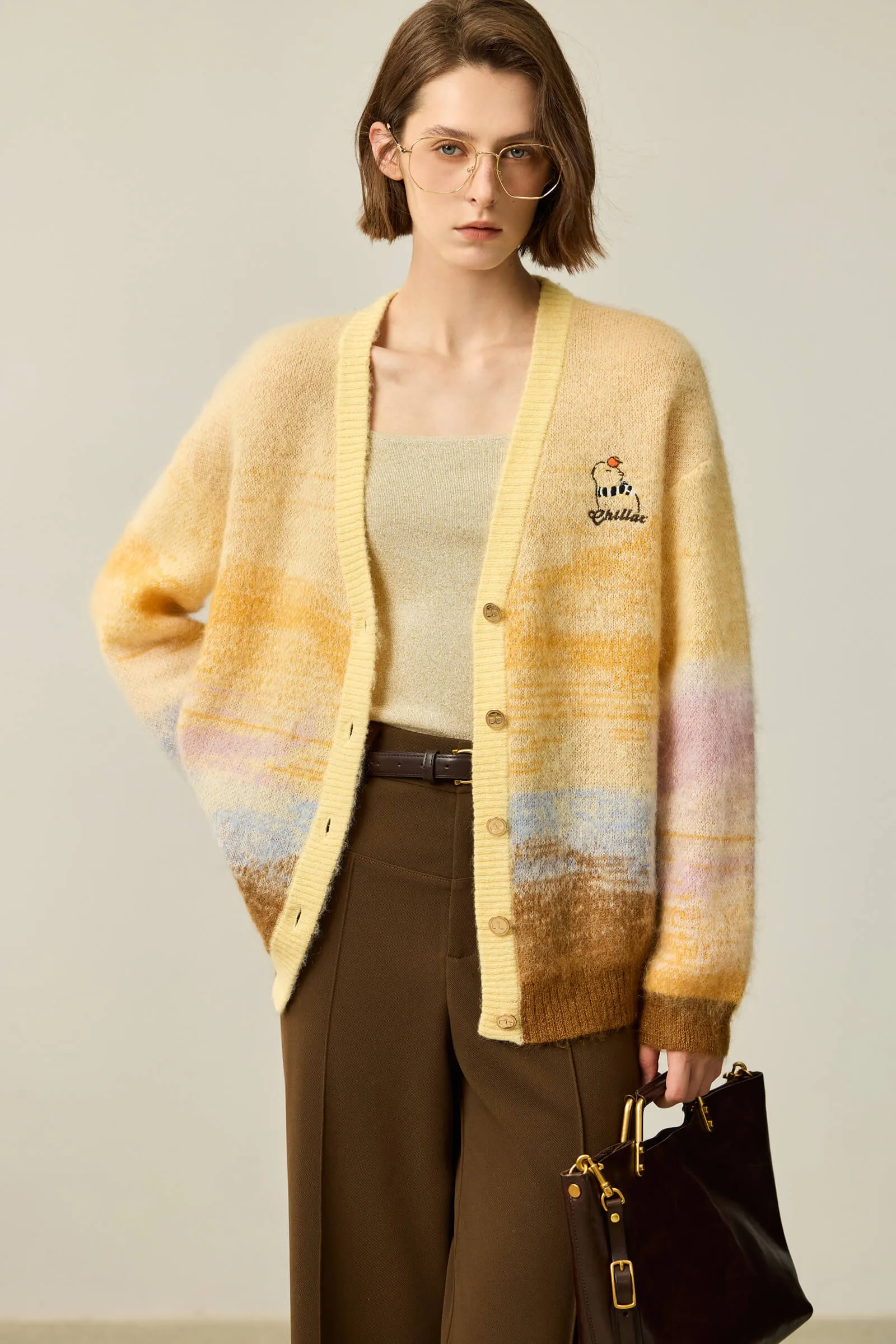 LILY Fun Capybara Knit Cardigan