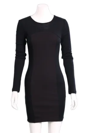 Long Sleeve Bodycon Dress in Black