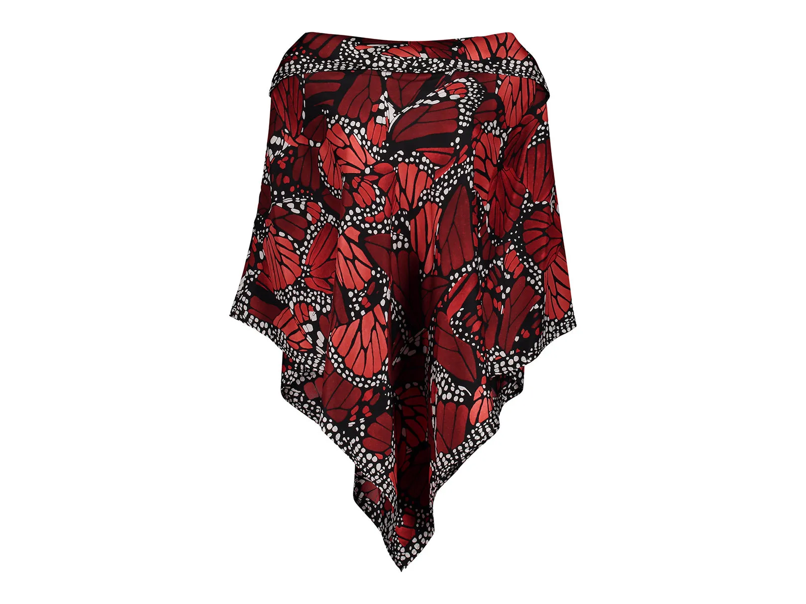 MACRO MONARCH BUTTERFLY PONCHO