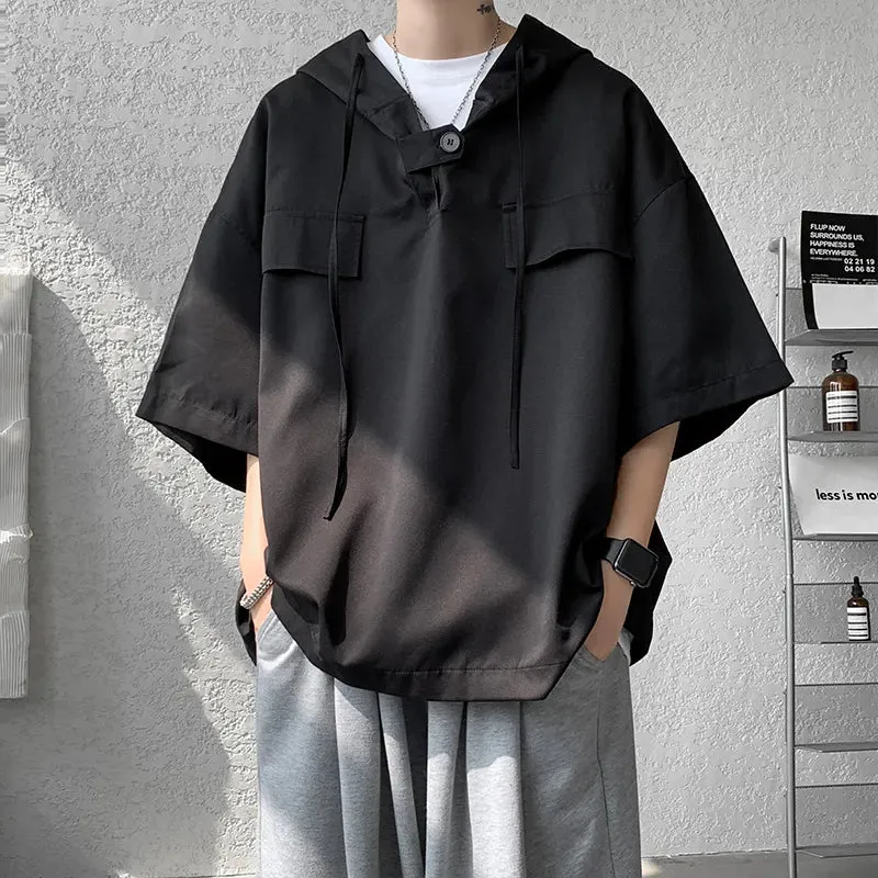 Men Half Sleeve Streetwear Loose T-shirt