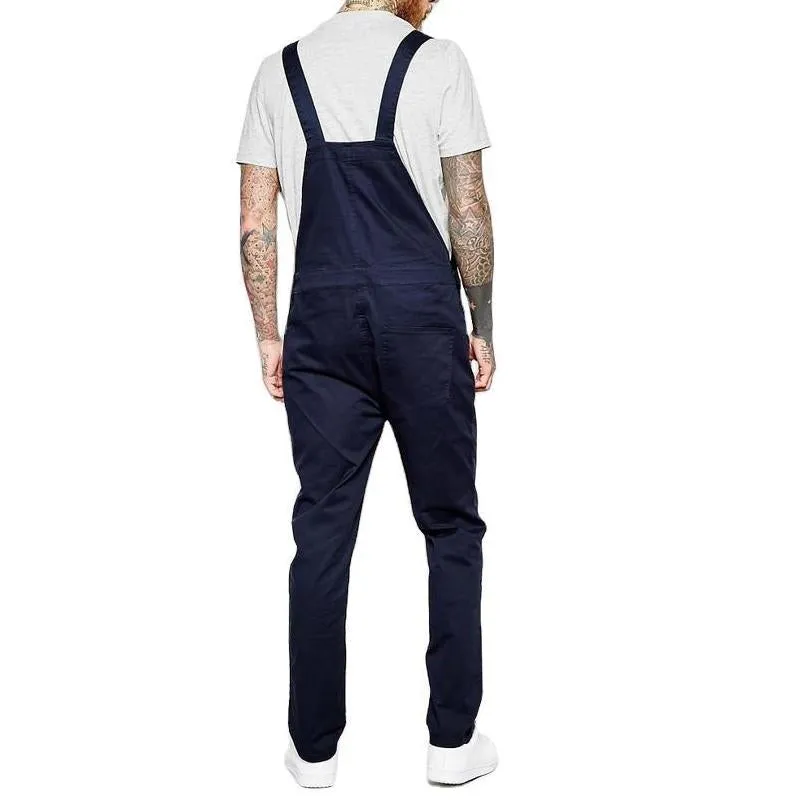 Men's Solid Color Slimming Jumpsuit 87488057X