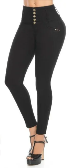Michell Push Up Jeans - High Waisted - Black
