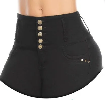 Michell Push Up Jeans - High Waisted - Black