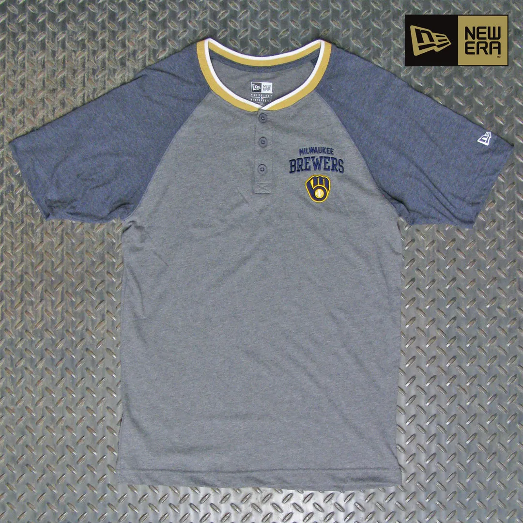 New Era Milwaukee Brewers Short Sleeve Henley