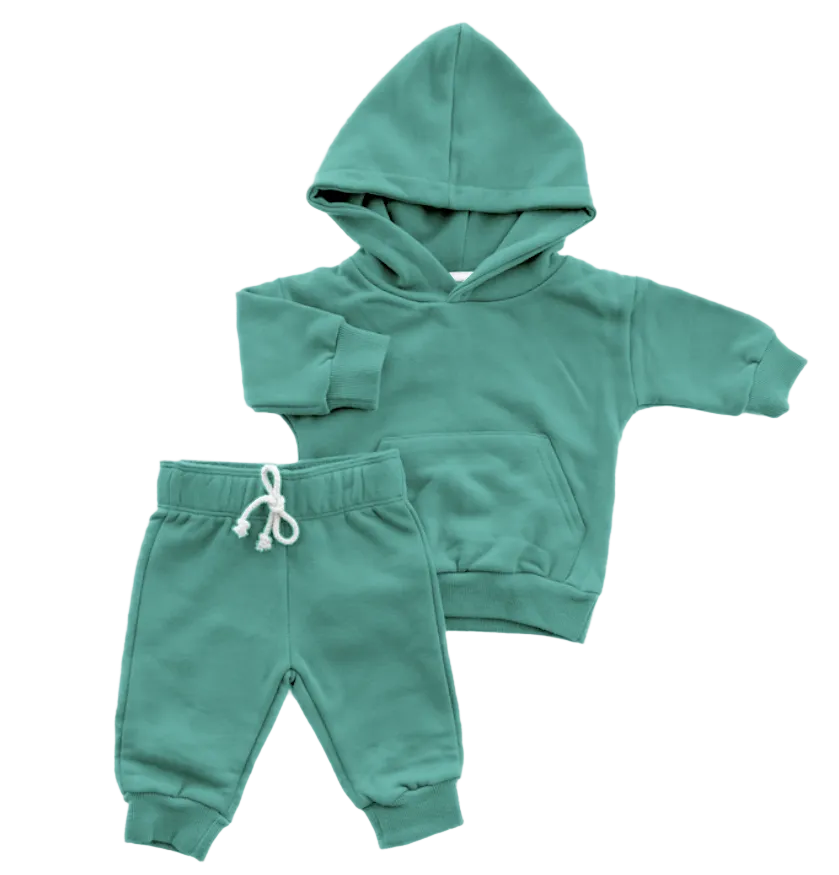 Organic Cotton Hoodie & Jogger Set | Green