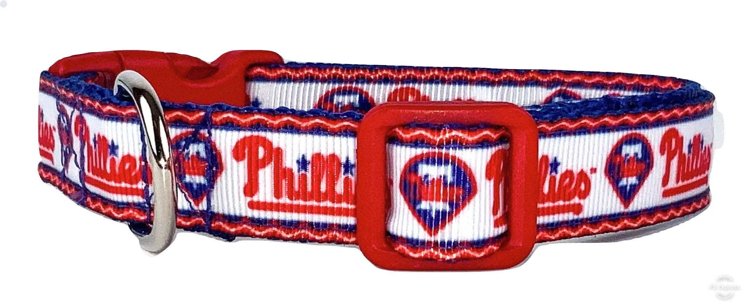 Phillies dog collar adjustable buckle collar 5/8"wide or leash Petcollarshandmade