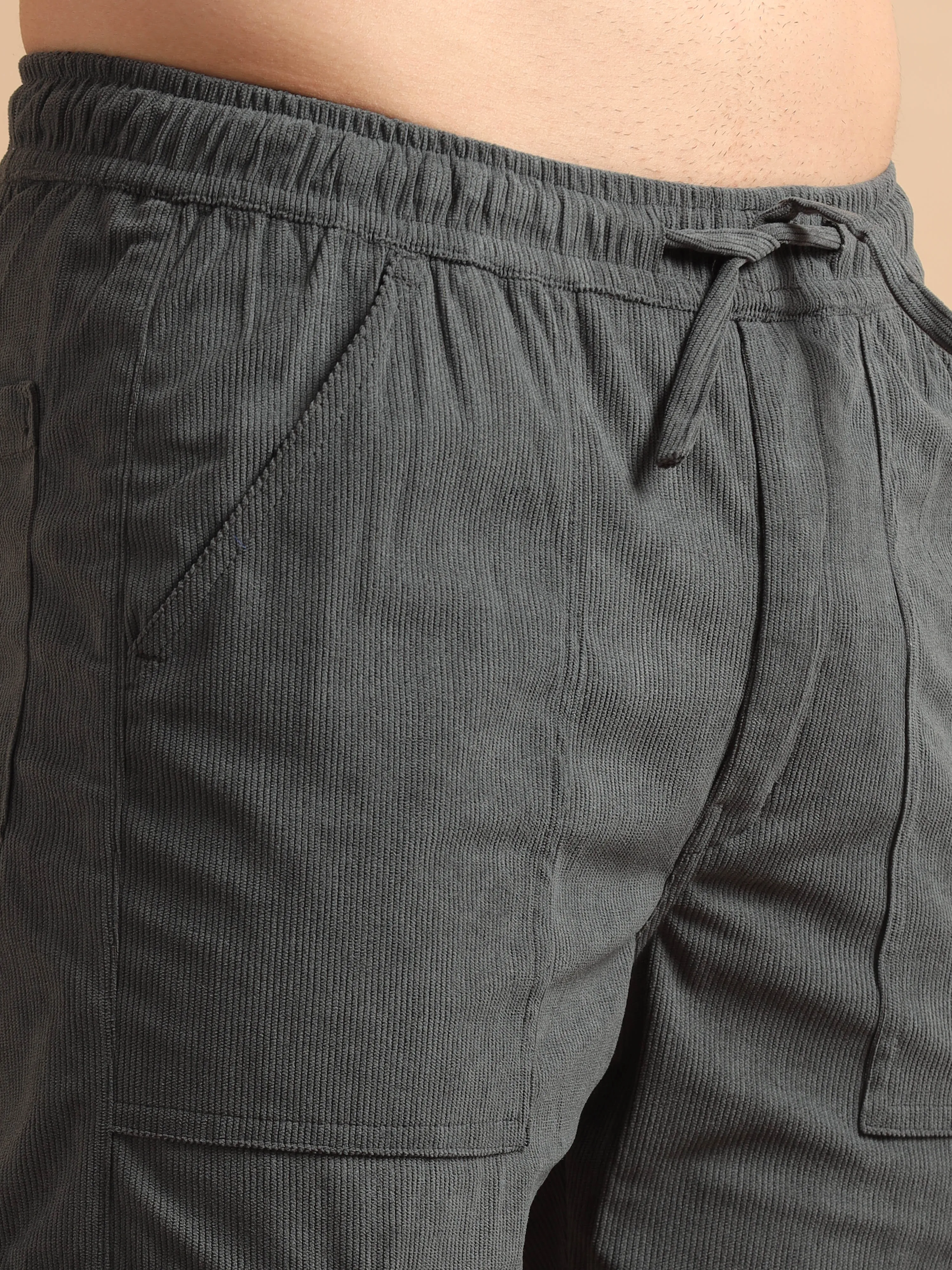 Plus Size Utility Relaxed Fit Cargo Pant - Slate Grey