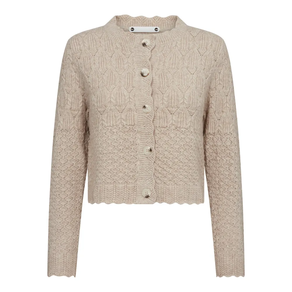 PointelleCC Cardigan - Bone