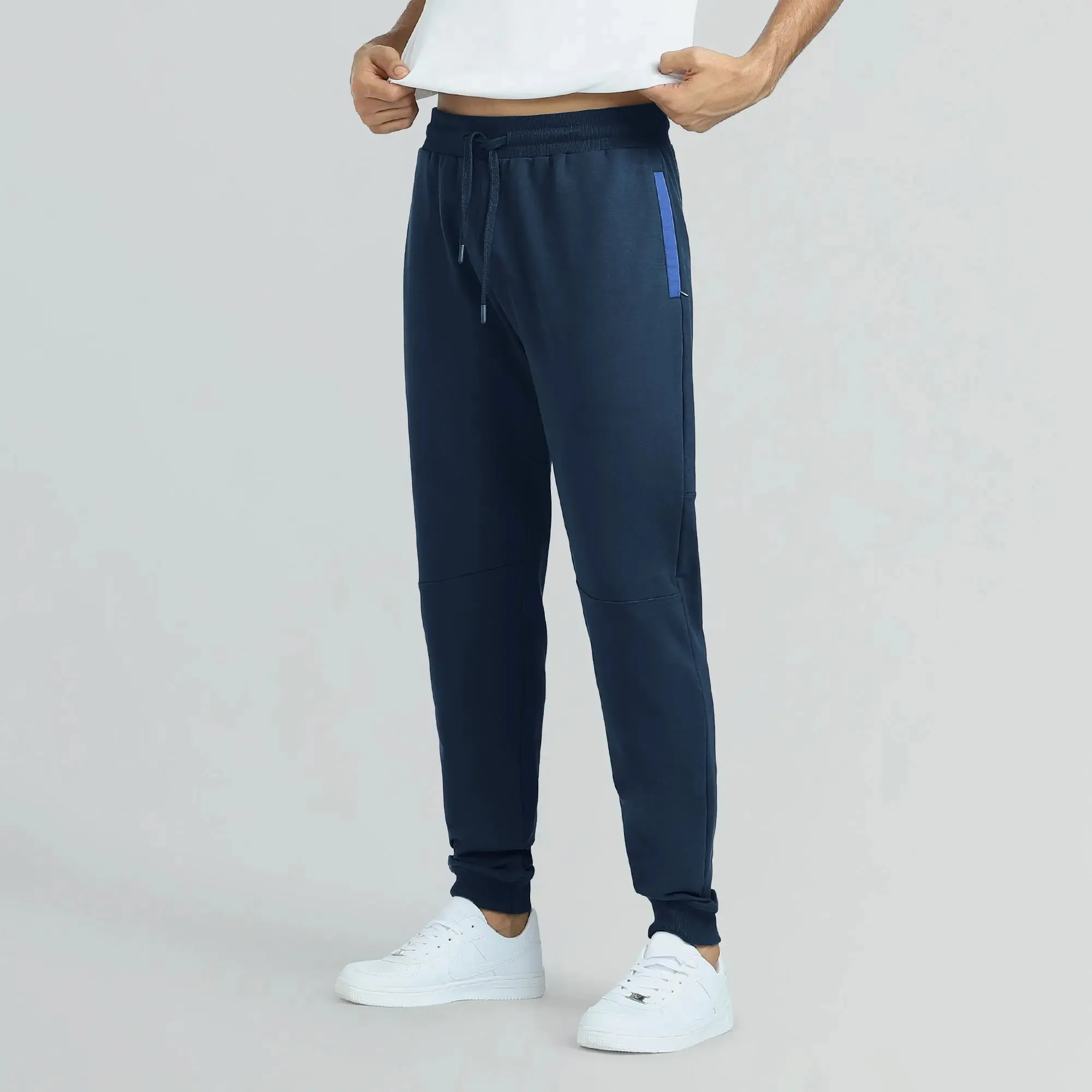 Quest French Terry Cotton-Blend Joggers Atlas Blue