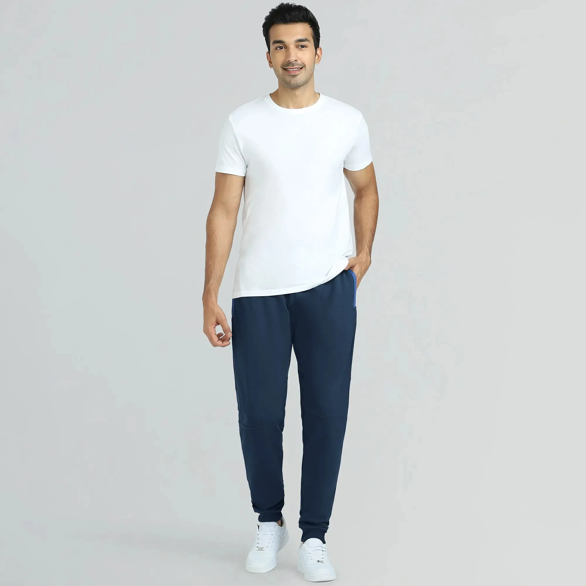 Quest French Terry Cotton-Blend Joggers Atlas Blue