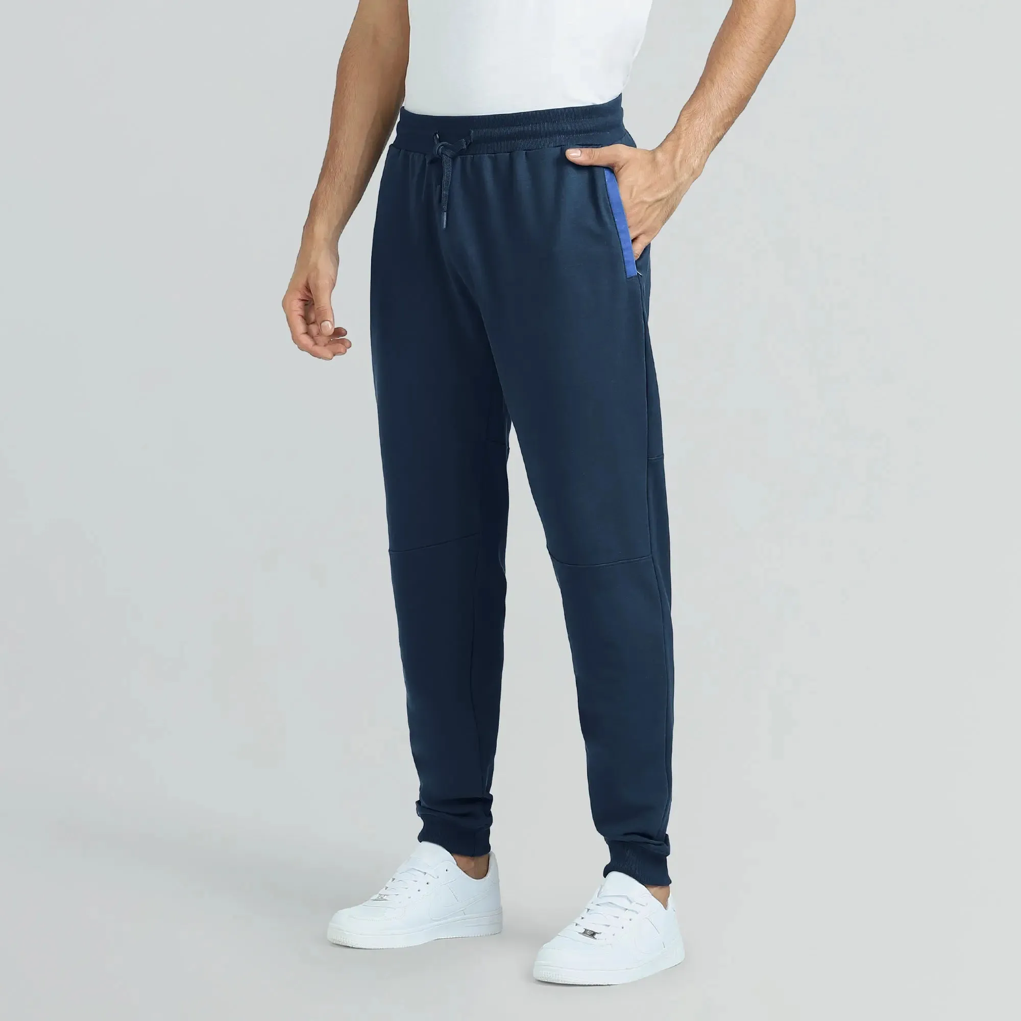 Quest French Terry Cotton-Blend Joggers Atlas Blue
