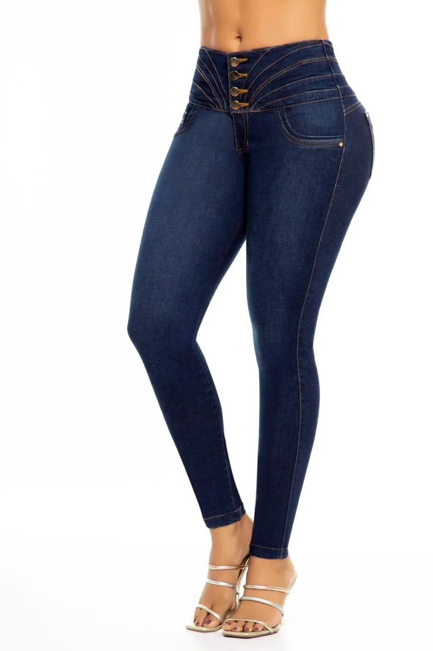 Sami Push Up Jeans - High Waisted - Dark Blue