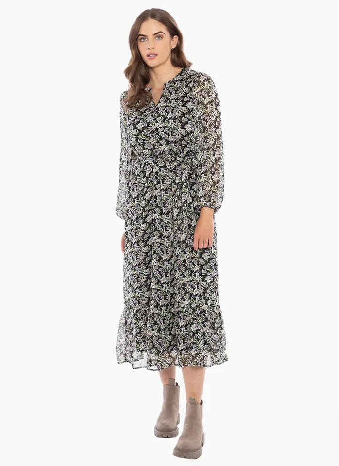 SEEKING LOLA PERCEPTIVE DRESS LS - BERRY SPRIG
