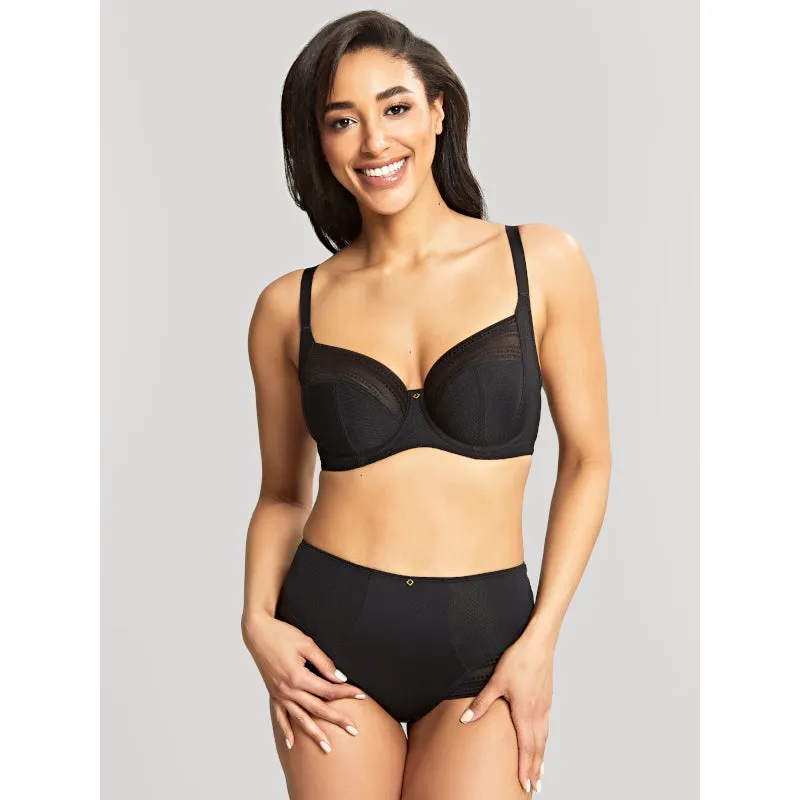 Serene High Waist Brief Noir Black - Panache