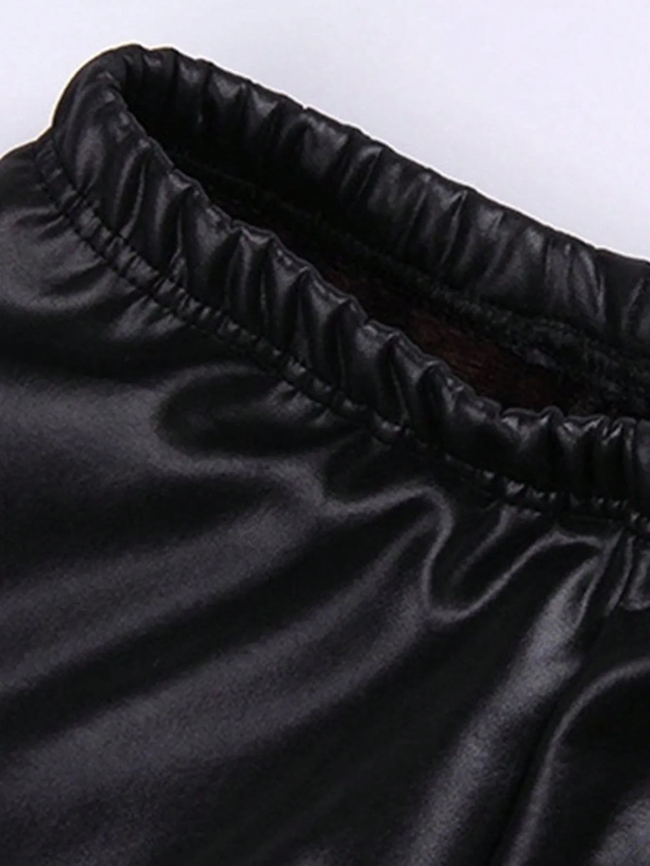SHEIN Young Girl High-Waist Pu Leggings