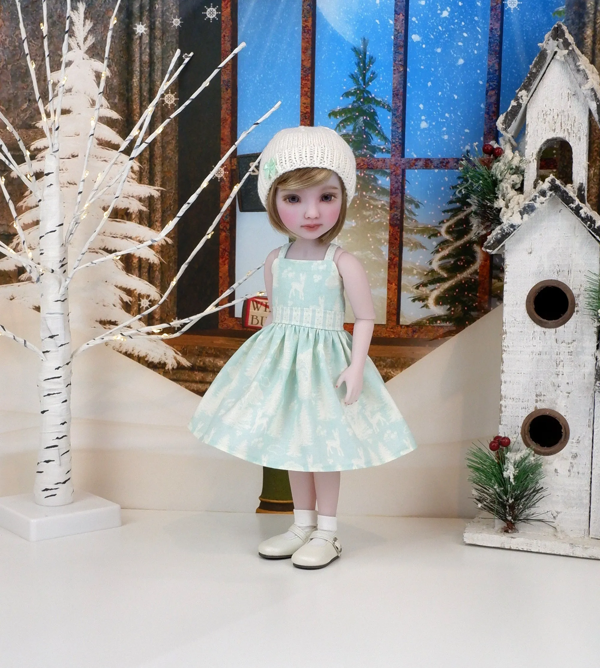 Soft Noel - dress and sweater with shoes for Ruby Red Fashion Friends doll