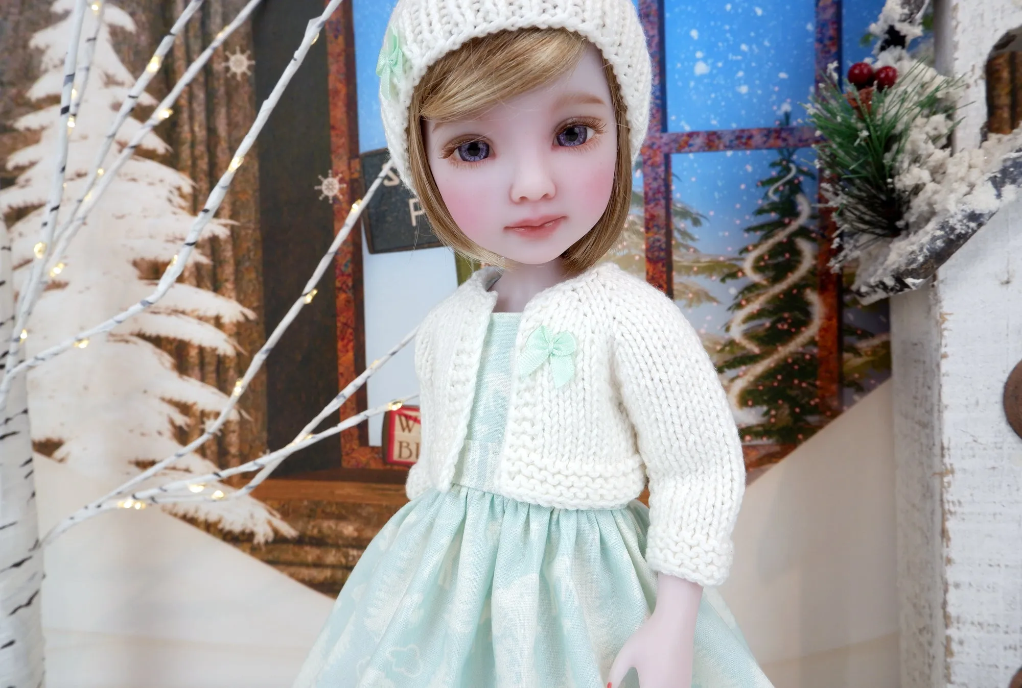 Soft Noel - dress and sweater with shoes for Ruby Red Fashion Friends doll