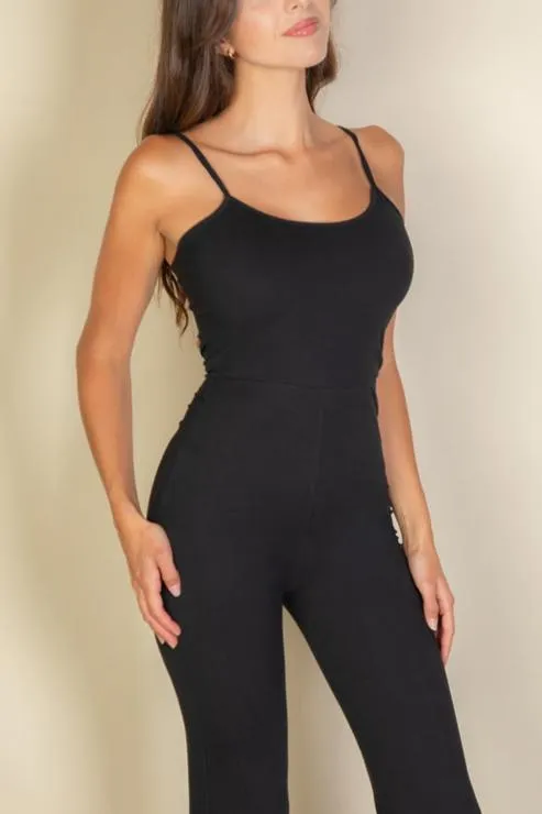 Solid Sleeveless Wide Leg Jumpsuit (capella)