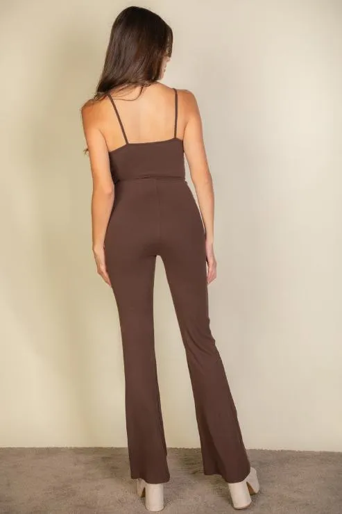 Solid Sleeveless Wide Leg Jumpsuit (capella)