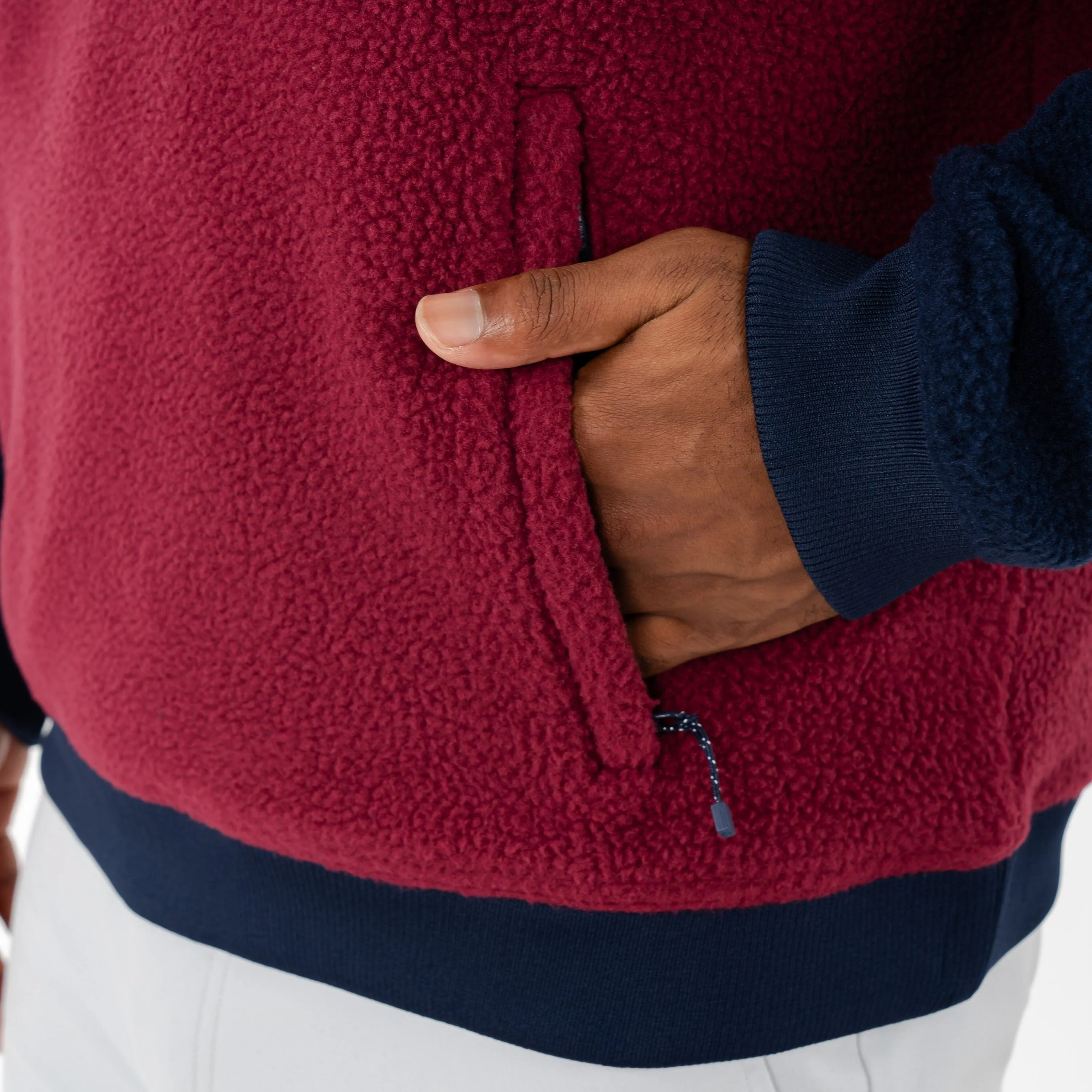 Summit Fleece Pullover | Colorblock - Fleet Navy/Burgundy