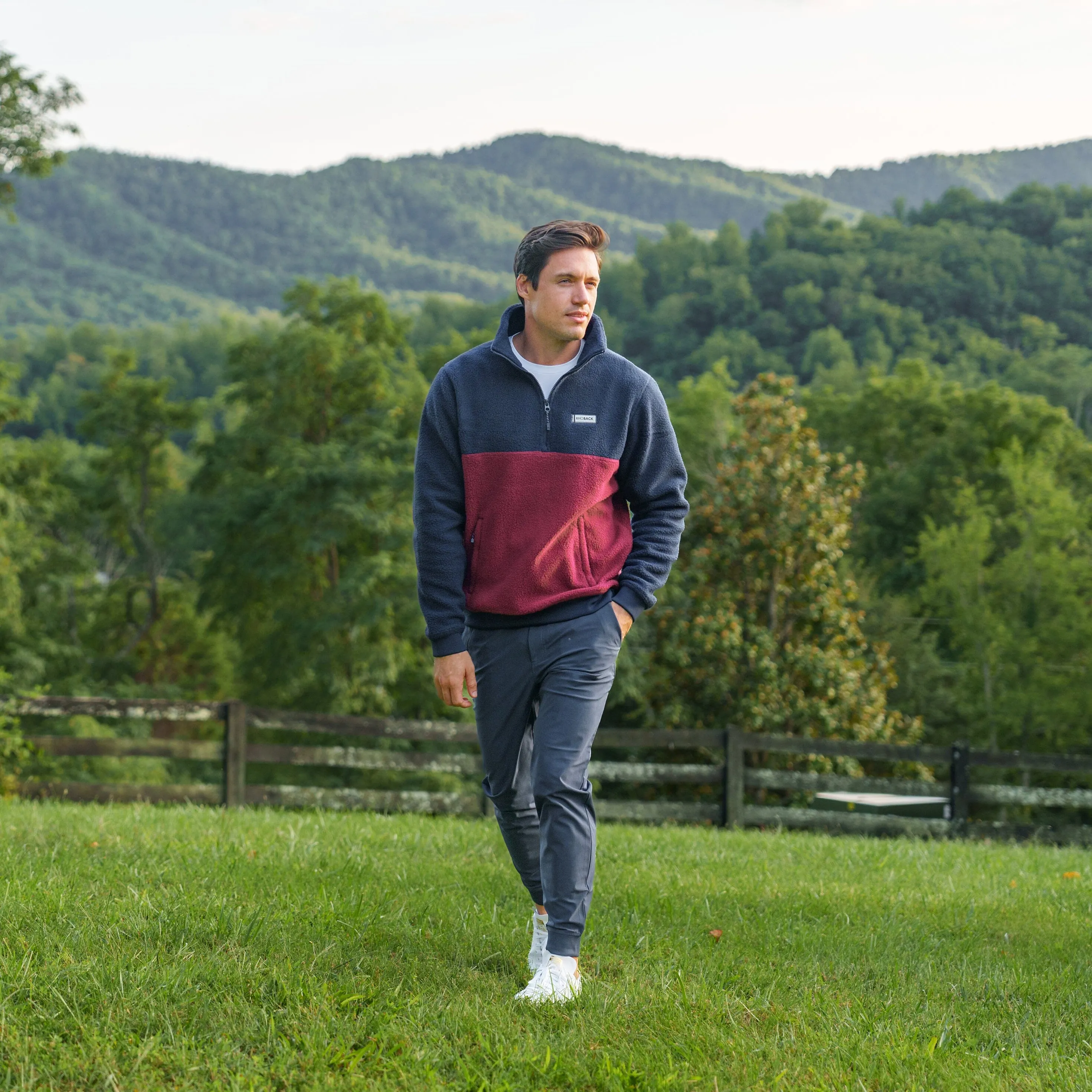 Summit Fleece Pullover | Colorblock - Fleet Navy/Burgundy