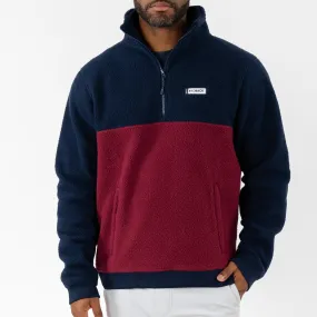 Summit Fleece Pullover | Colorblock - Fleet Navy/Burgundy
