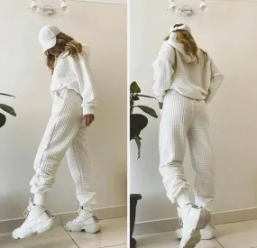 Tadhana Waffle Jogger Hoodie Set