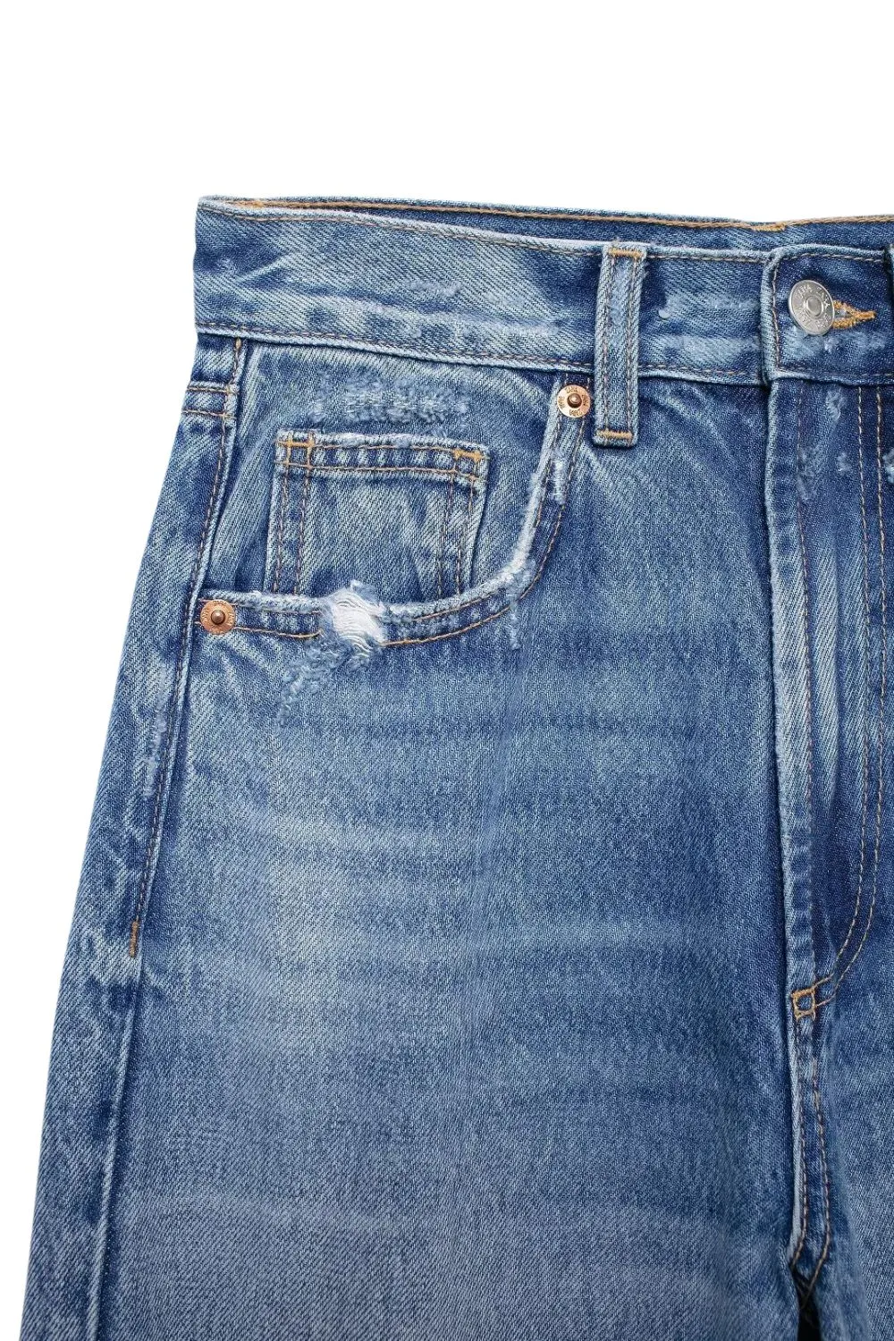 'Ulyana' Ripped Decorated High Waist Jeans