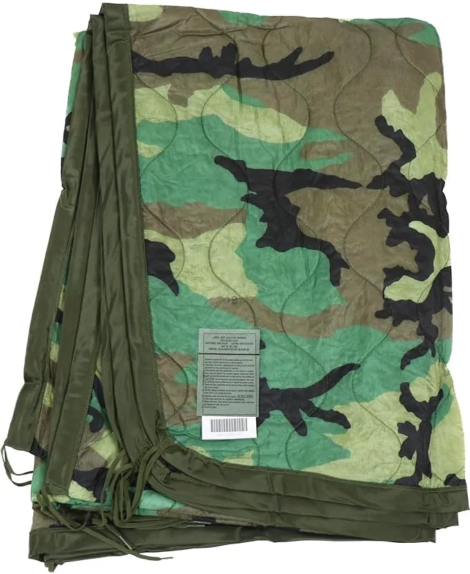 US Military Camo Poncho Liner Woobie