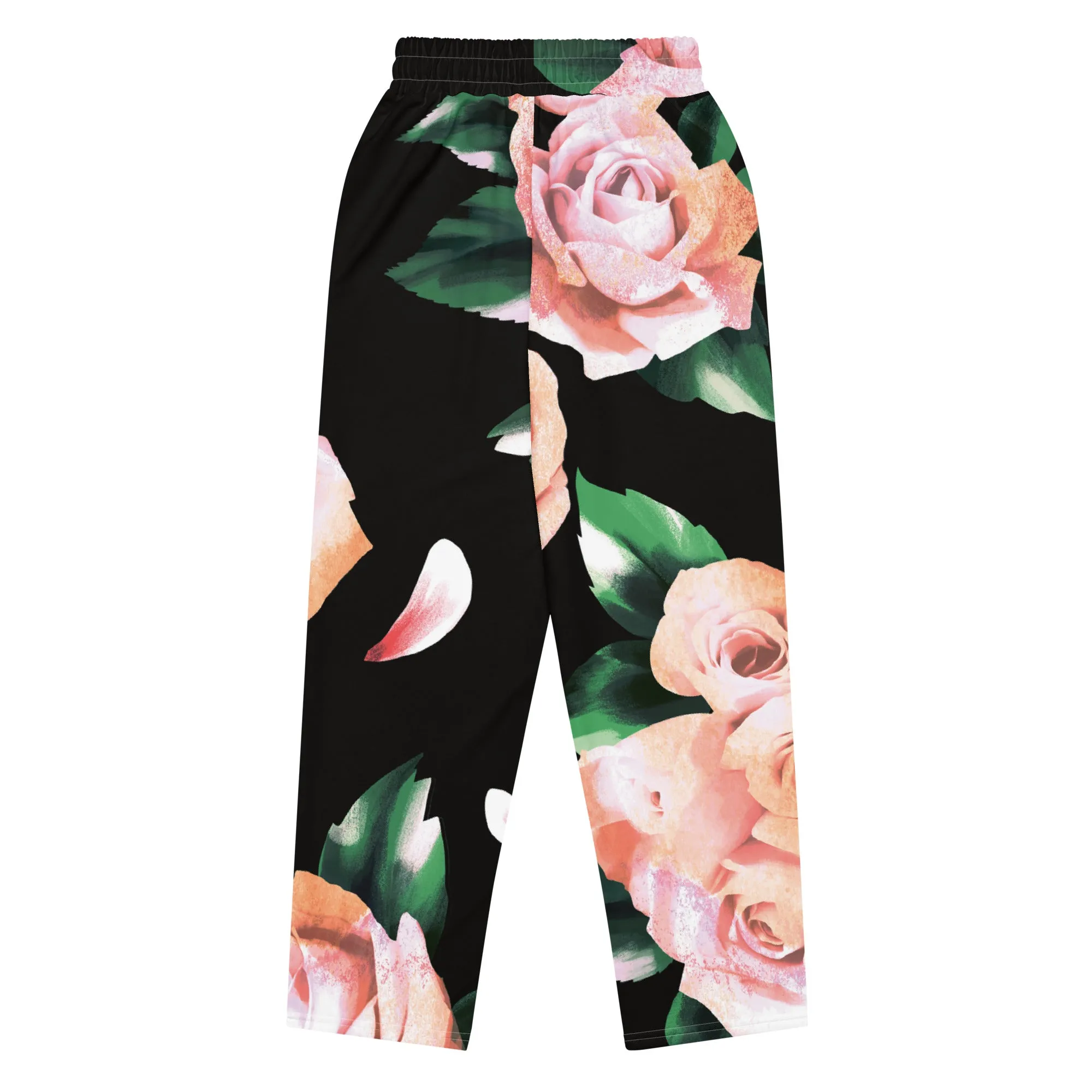 Valentines Day Wide Leg Joggers - Flower (Glamourange Valentine Day Gifts Wide Leg Joggers - Design 004)