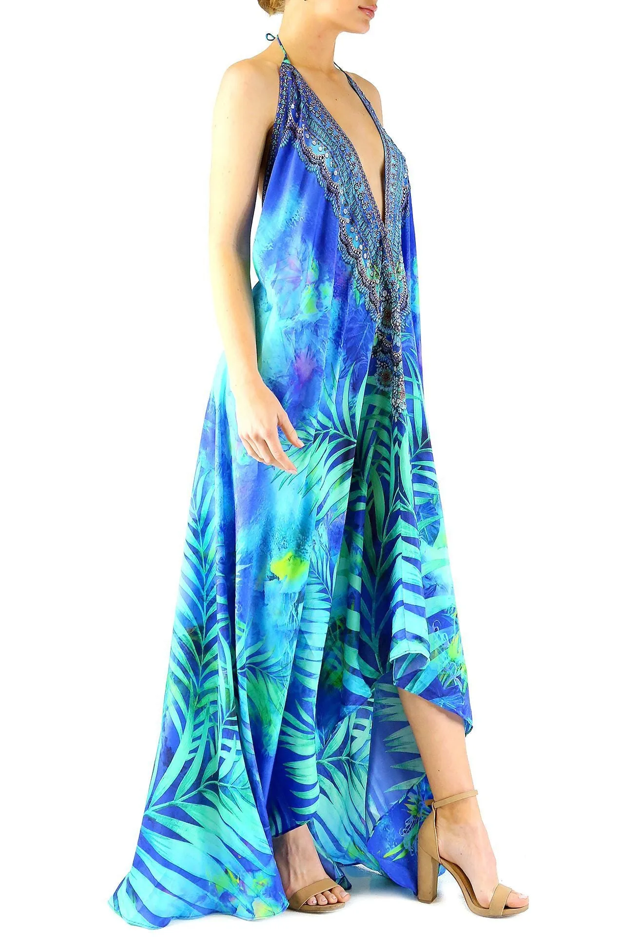 Versatile Light Blue Long Dress