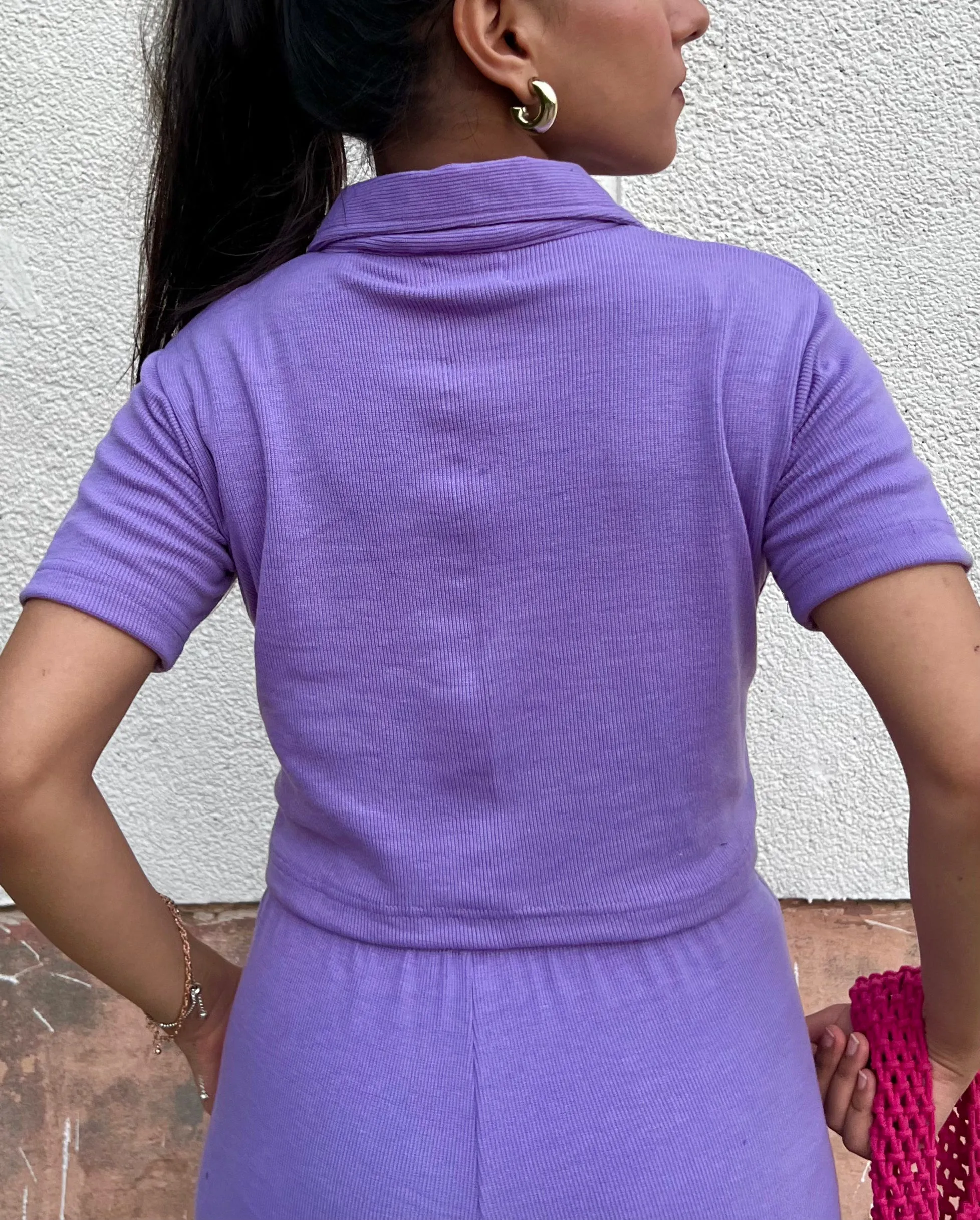Very Peri Boxer Shirt Co-ord