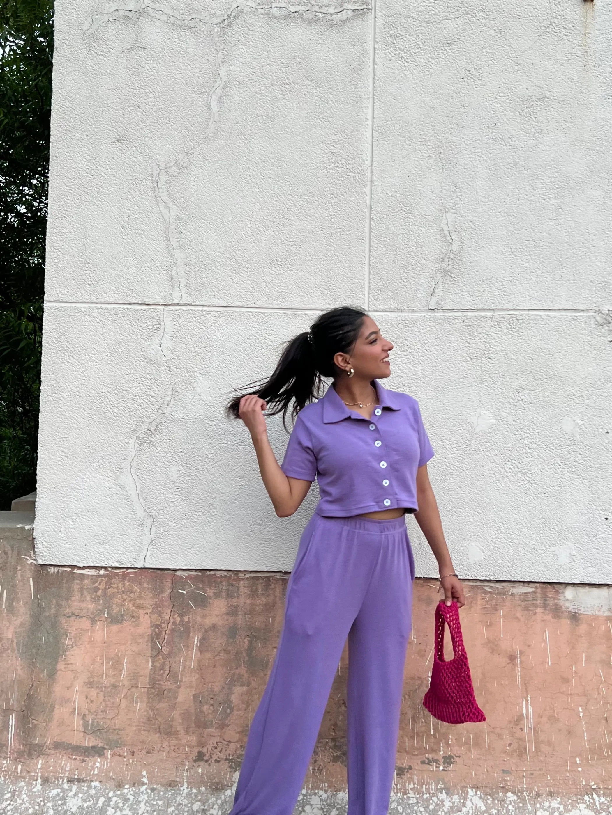 Very Peri Boxer Shirt Co-ord