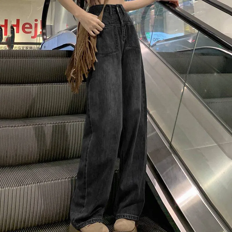 Vinatge High Waist Straight Jeans