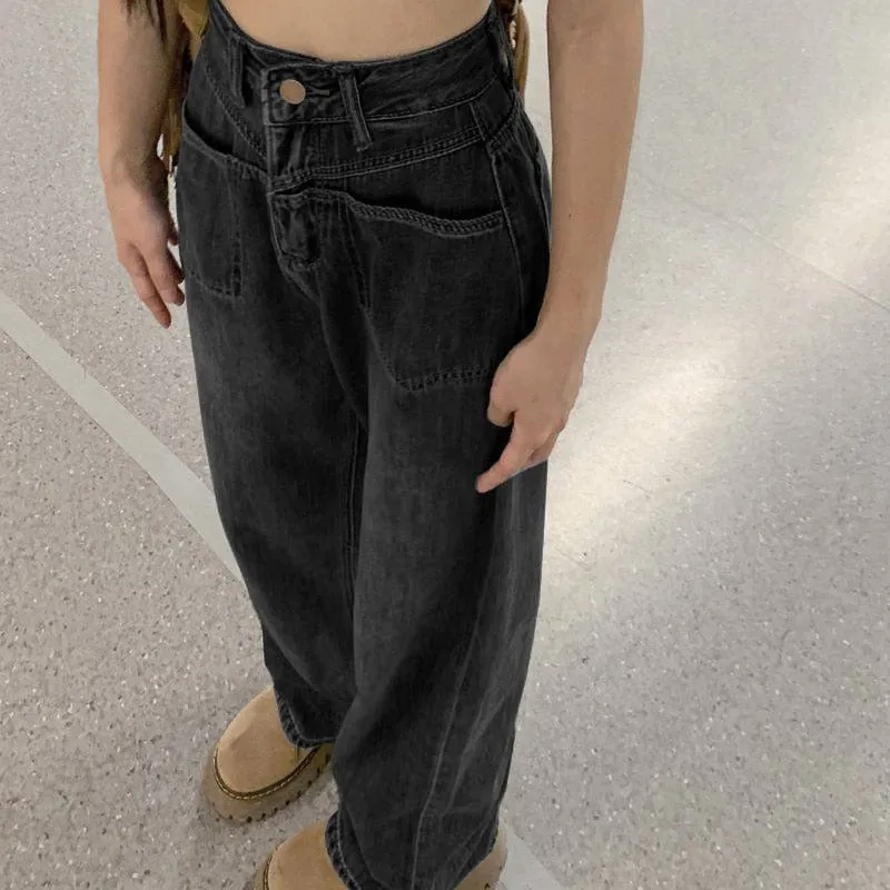 Vinatge High Waist Straight Jeans