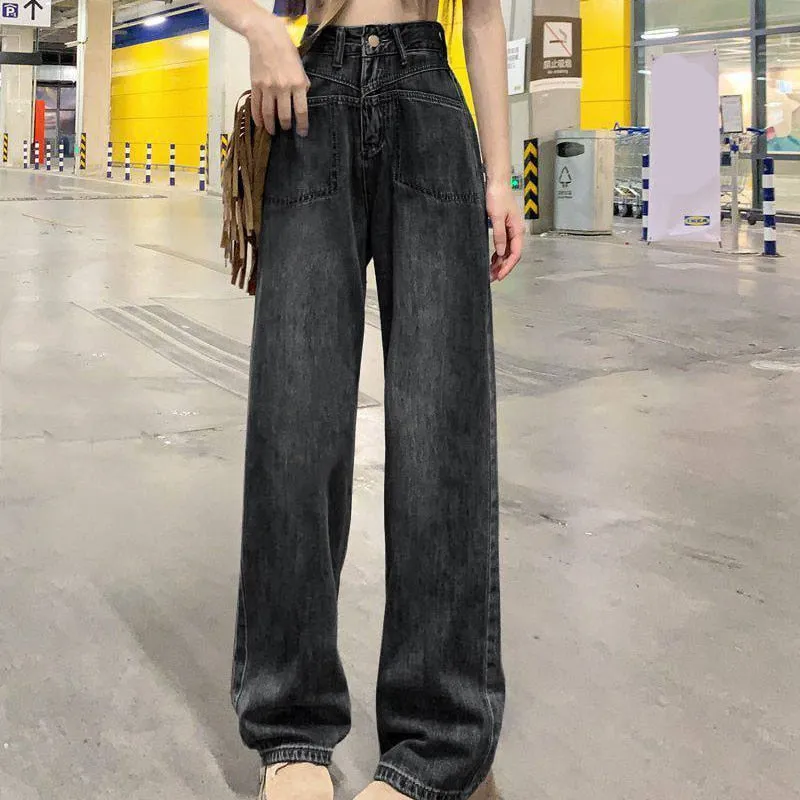 Vinatge High Waist Straight Jeans