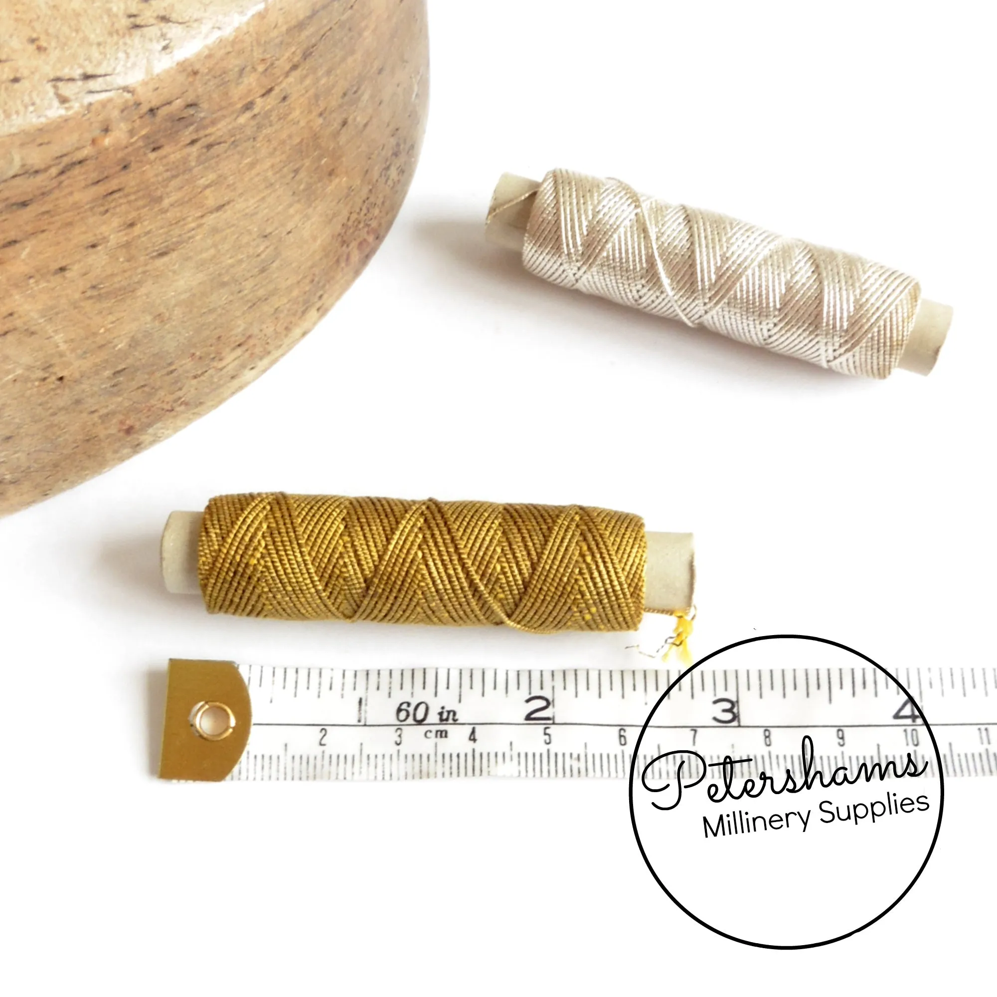 Vintage 1940s Metal Goldwork Passing Thread for Hand Embroidery 10oz - 24m Spool
