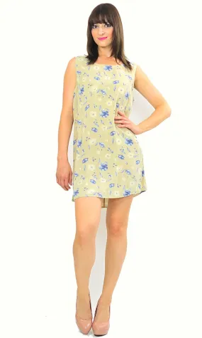 Vintage 90s Grunge Boho Hippie mini floral mini dress