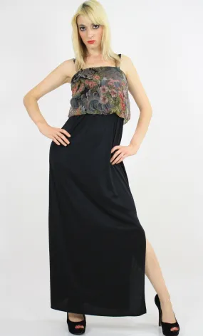 Vintage boho Hippie grecian goddess party maxi dress