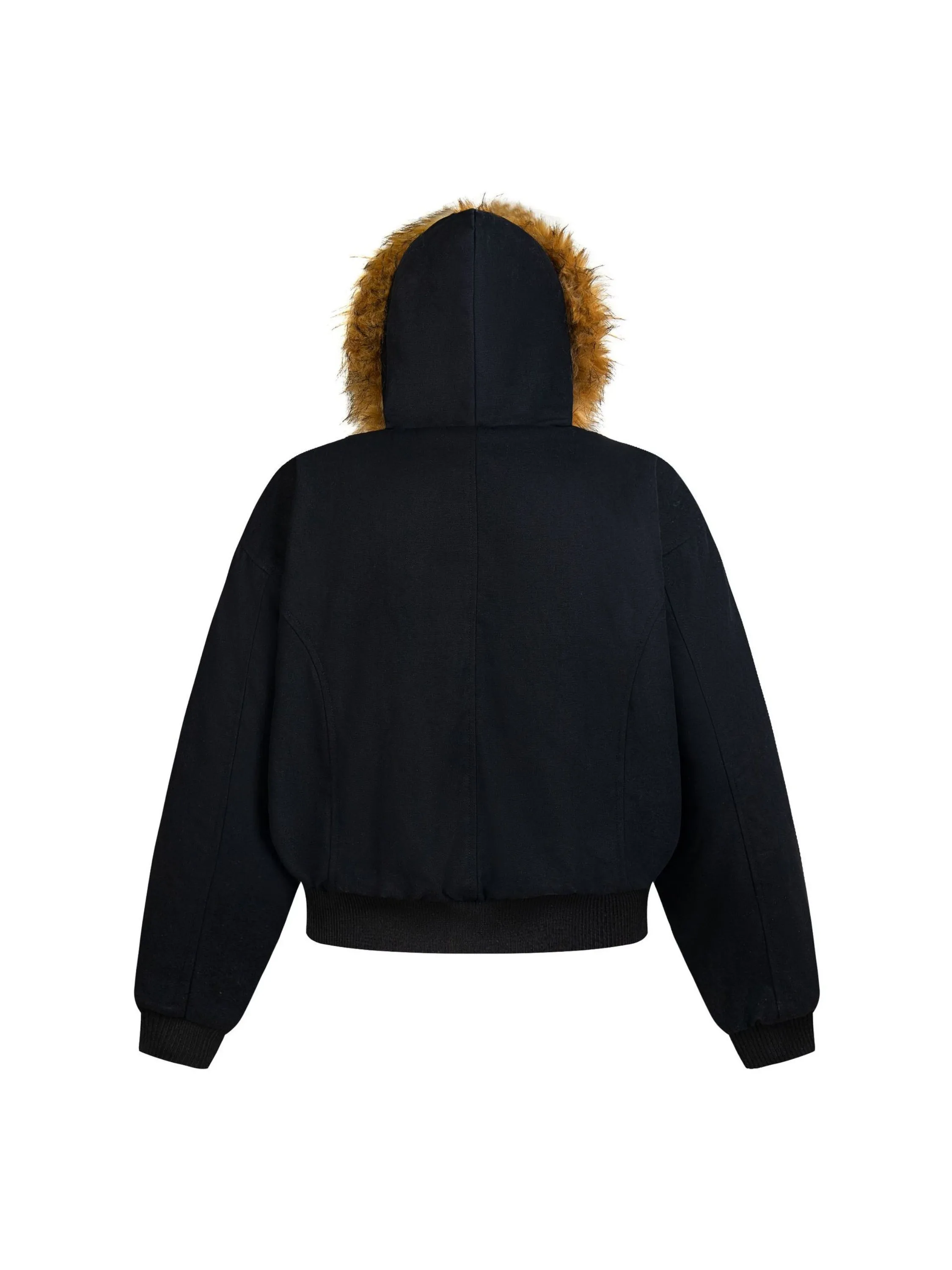 Vintage Button Fur Collar Coat