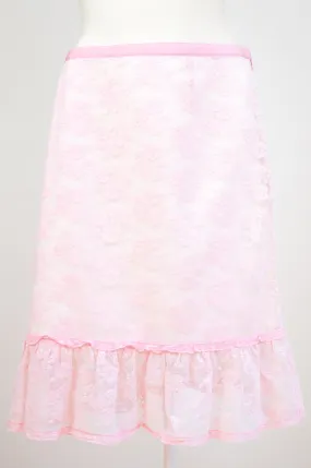 Vintage looking lace pink and cream skirt