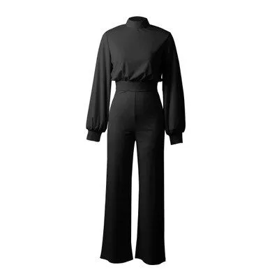 Violetter Casual-Jumpsuit | Sommerlicher rückenfreier Rollkragen-Jumpsuit für Damen