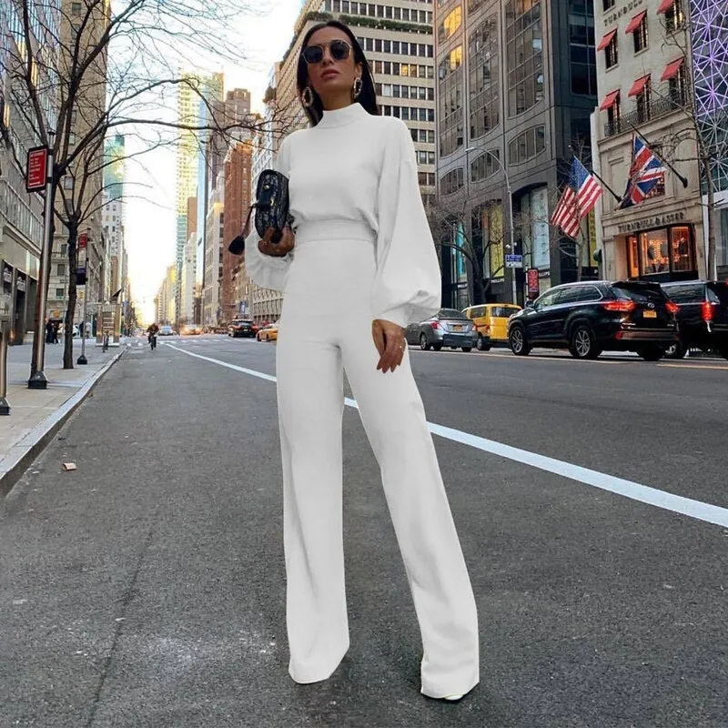 Violetter Casual-Jumpsuit | Sommerlicher rückenfreier Rollkragen-Jumpsuit für Damen