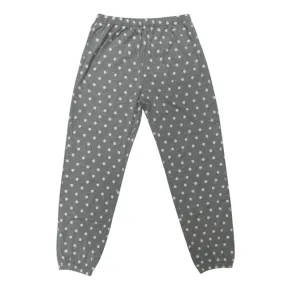 Women Long Pant Grey Polka Dot