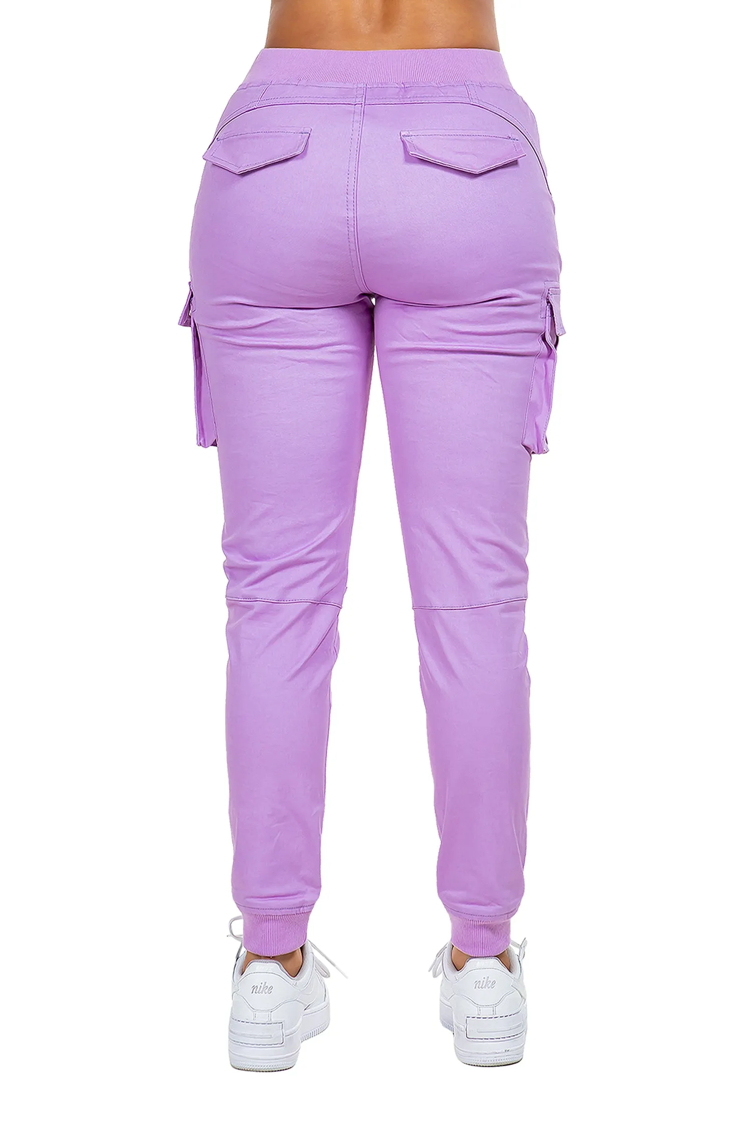 Women's Essential Colored Cargo Joggers